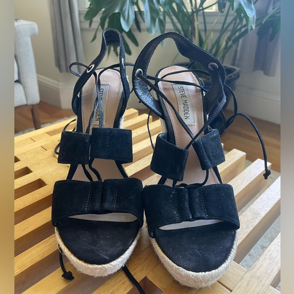 Steve Madden Lace-up Espadrille Wedge Sandals - Picture 2 of 4